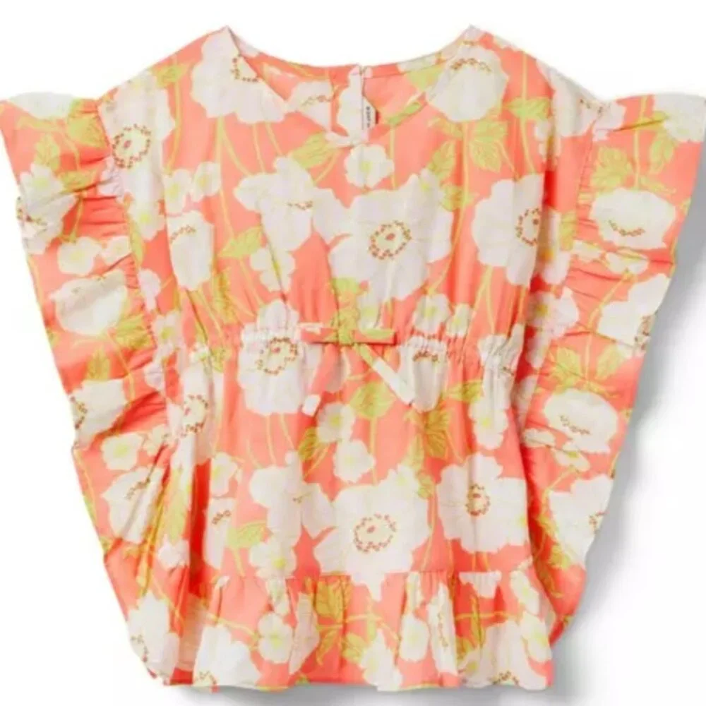 Janie and Jack The Floral Frills Swim Cover-up Beach Summer Vacation Girls' 6